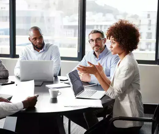 Lady in a meeting
