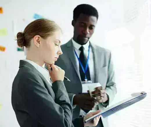 Two People in a discussion