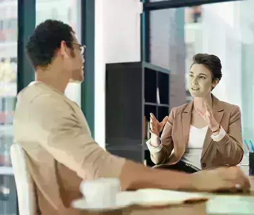 People in a discussion