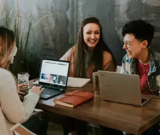 Students studying