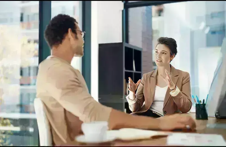 People in a discussion
