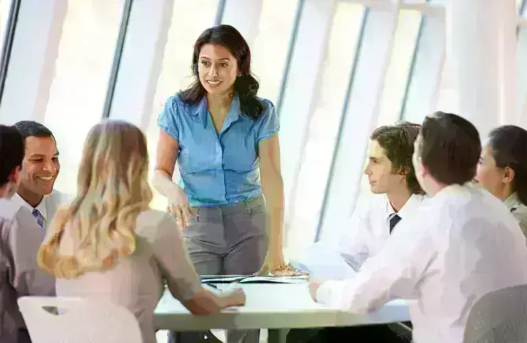 People in a meeting