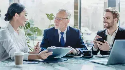 Professionals in a meeting