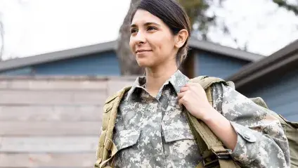 lady in military uniform