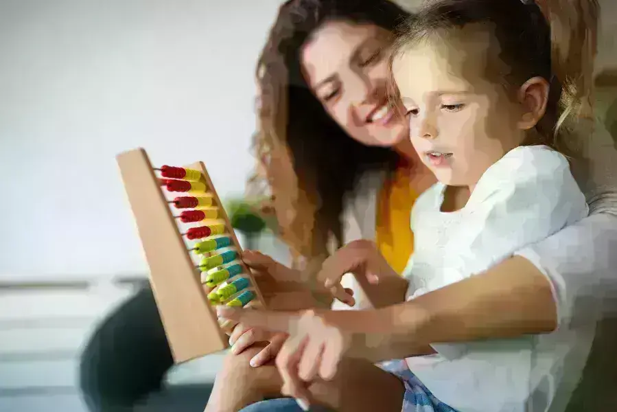 Teacher with child