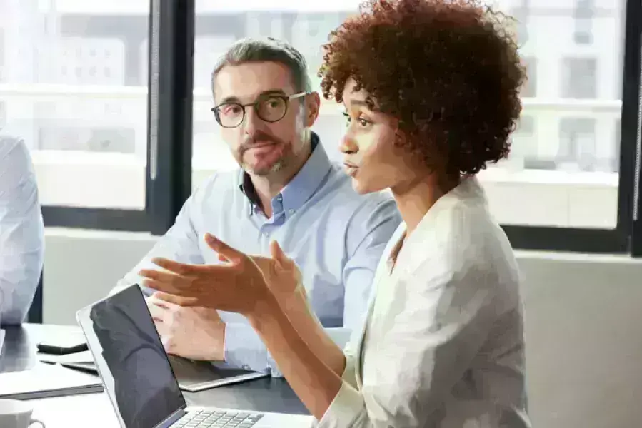 Employees in a room