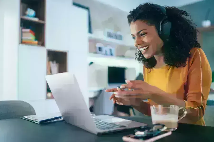 Student on a laptop