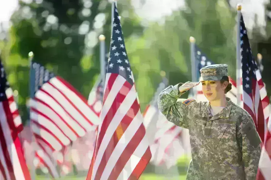 soldier saluting