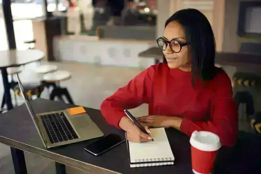Woman studying