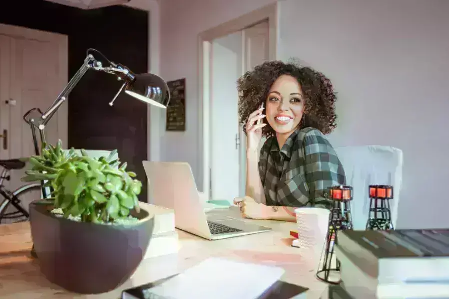 Student on a laptop