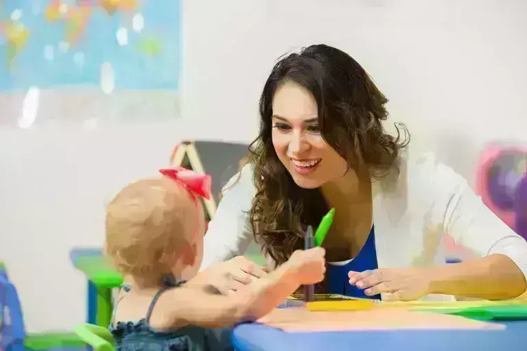 Teacher with child