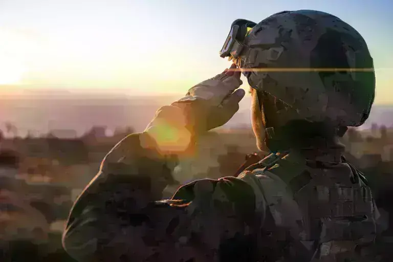 marine saluting