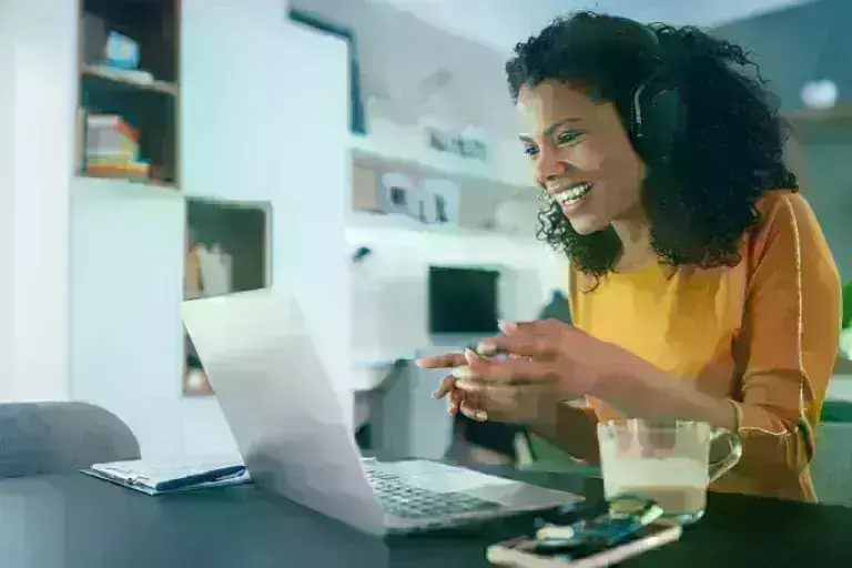 Student on a laptop