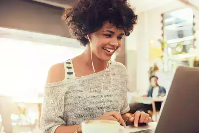 Student on laptop